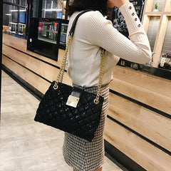 Women's Lace Shoulder Bag, Diamond Pattern Chain Handbag