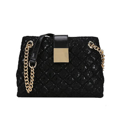 Women's Lace Shoulder Bag, Diamond Pattern Chain Handbag