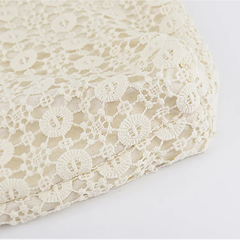 Hollow Lace Tote Bag Women Shoulder Handbag Large Capacity