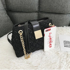 Diamond Pattern Chain Shoulder Bag for Women