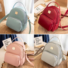 Ladies Backpack PU Pikawai Backpack Small School Bag Girls Pure mochila