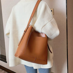 Large-capacity Messenger Bag Women's Autumn/Winter PU Shoulder Bag