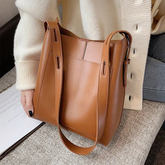 Large-capacity Messenger Bag Women's Autumn/Winter PU Shoulder Bag