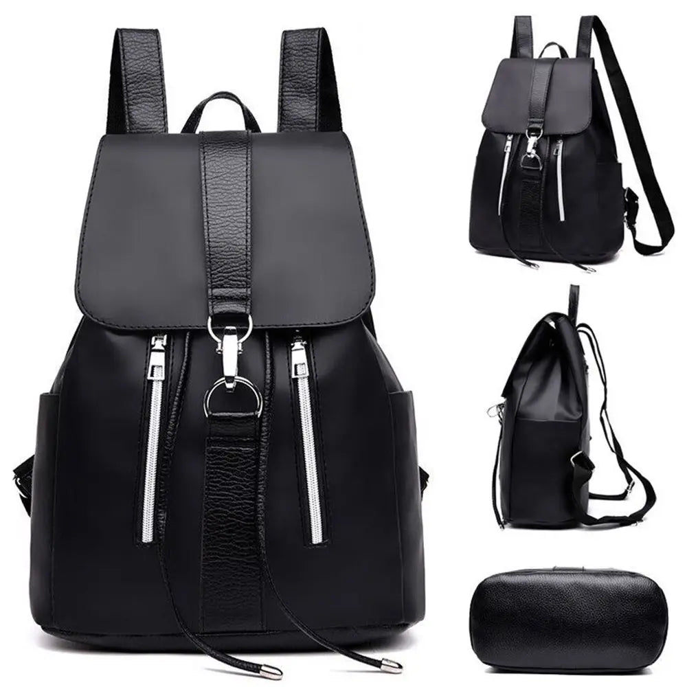 Waterproof Ladies Backpack PU Leather Shoulder Bag