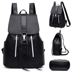 Waterproof Ladies Backpack PU Leather Shoulder Bag