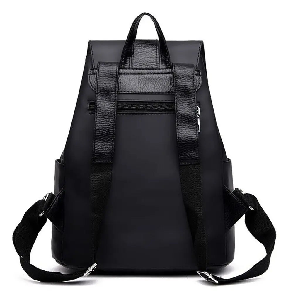 Waterproof Ladies Backpack PU Leather Shoulder Bag