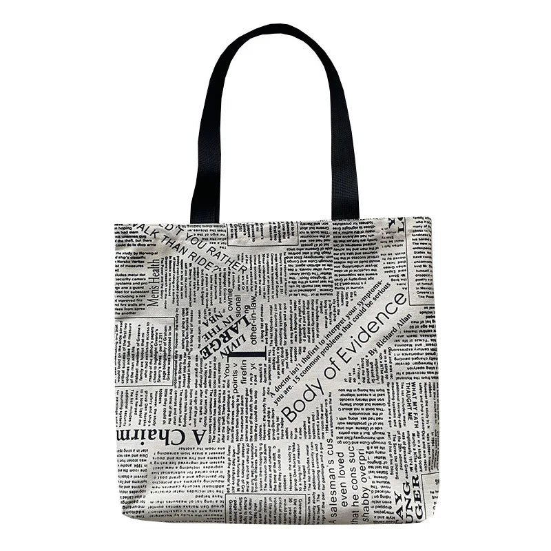 Canvas Shoulder Bag Large Capacity Yoga Travel Work Student Bag