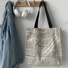 Canvas Shoulder Bag Large Capacity Yoga Travel Work Student Bag