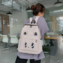 Casual Nylon Water-Repellent School Backpack