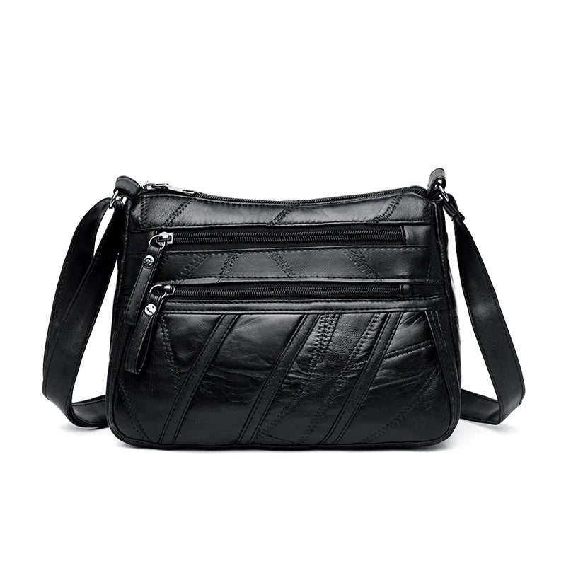 Soft Sheepskin Leather Shoulder Bag Tassel Female Handbag