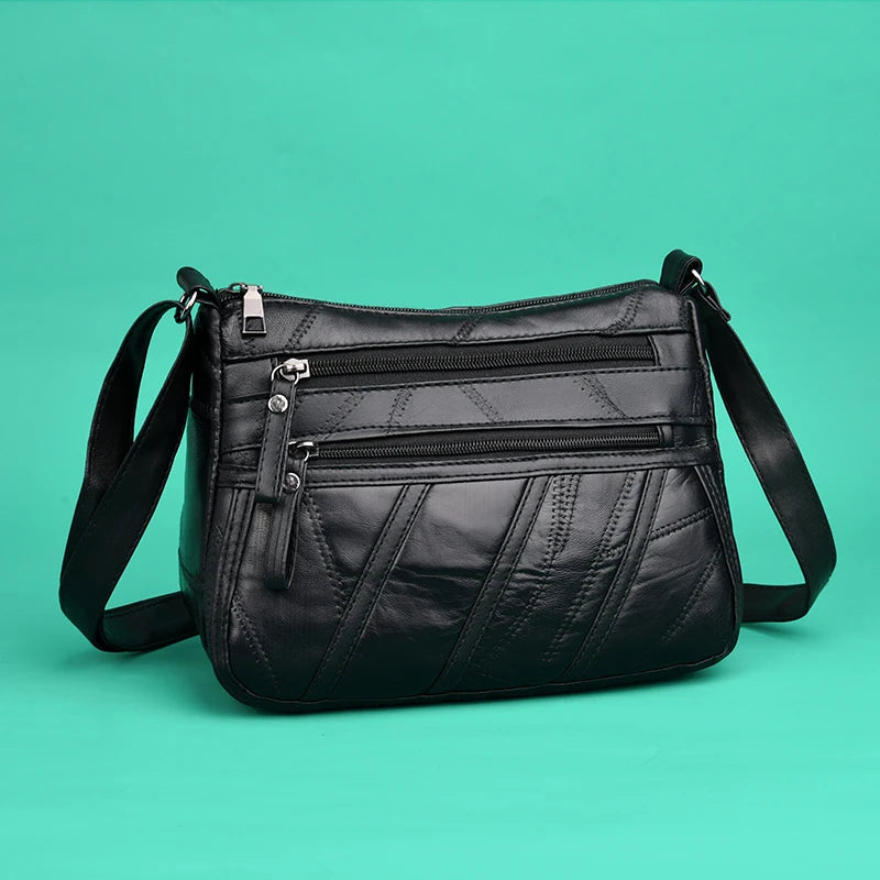 Soft Sheepskin Leather Shoulder Bag Tassel Female Handbag