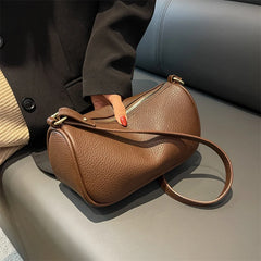 Women's Leather Shoulder Bag Autumn/Winter Solid Color Pillow Bag