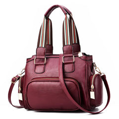 European American Large Leather Messenger Bag
