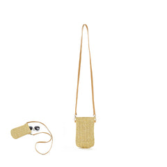 Summer Mini Messenger Bag, Girls Woven Crossbody Purse for Travel