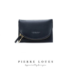 Ladies PU Leather Multifunctional Wallet with Zipper Buckle