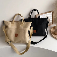 Casual Canvas Tote Bag for Women Shoulder Handbag