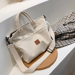 Casual Canvas Tote Bag for Women Shoulder Handbag