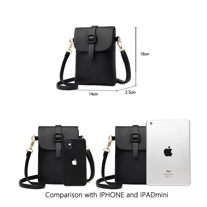 Mini PU Leather Messenger Bag for Women