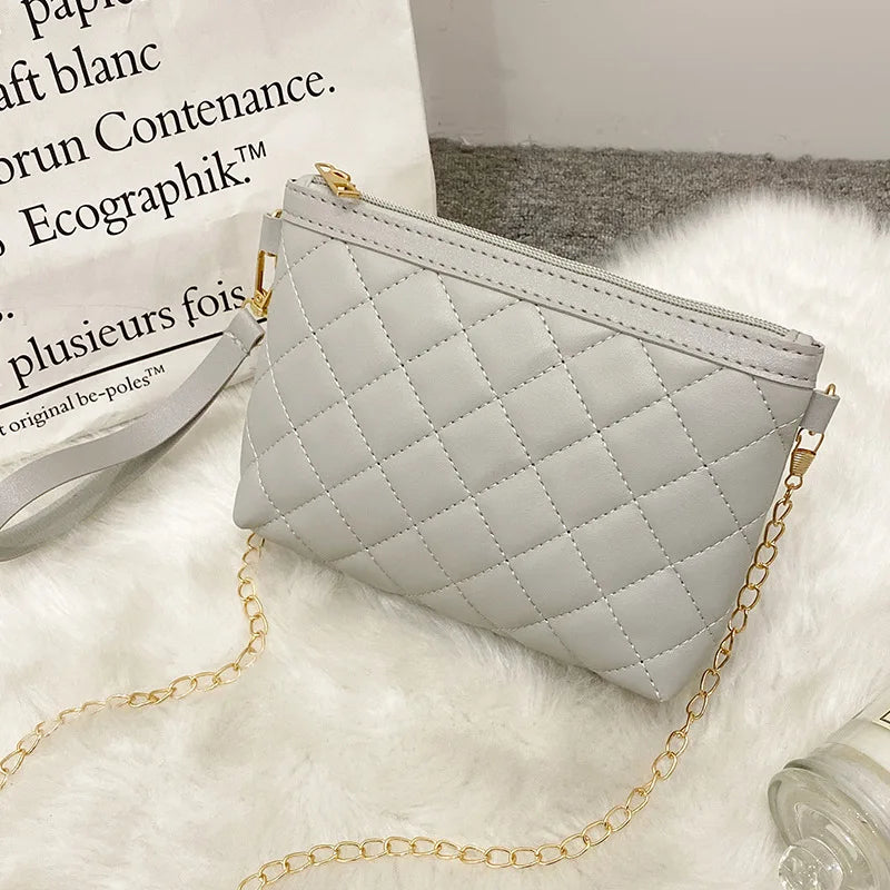 Embroidered Chain Shoulder Bag Sweet Mobile Phone Handbag