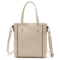 Vintage Zipper Handbag Dark Shoulder Strap Satchel