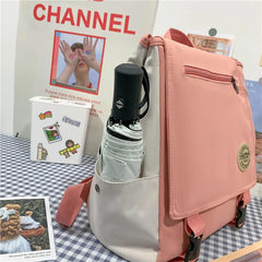 Ladies Oxford Cloth Waterproof School Backpack - Large Capacity
