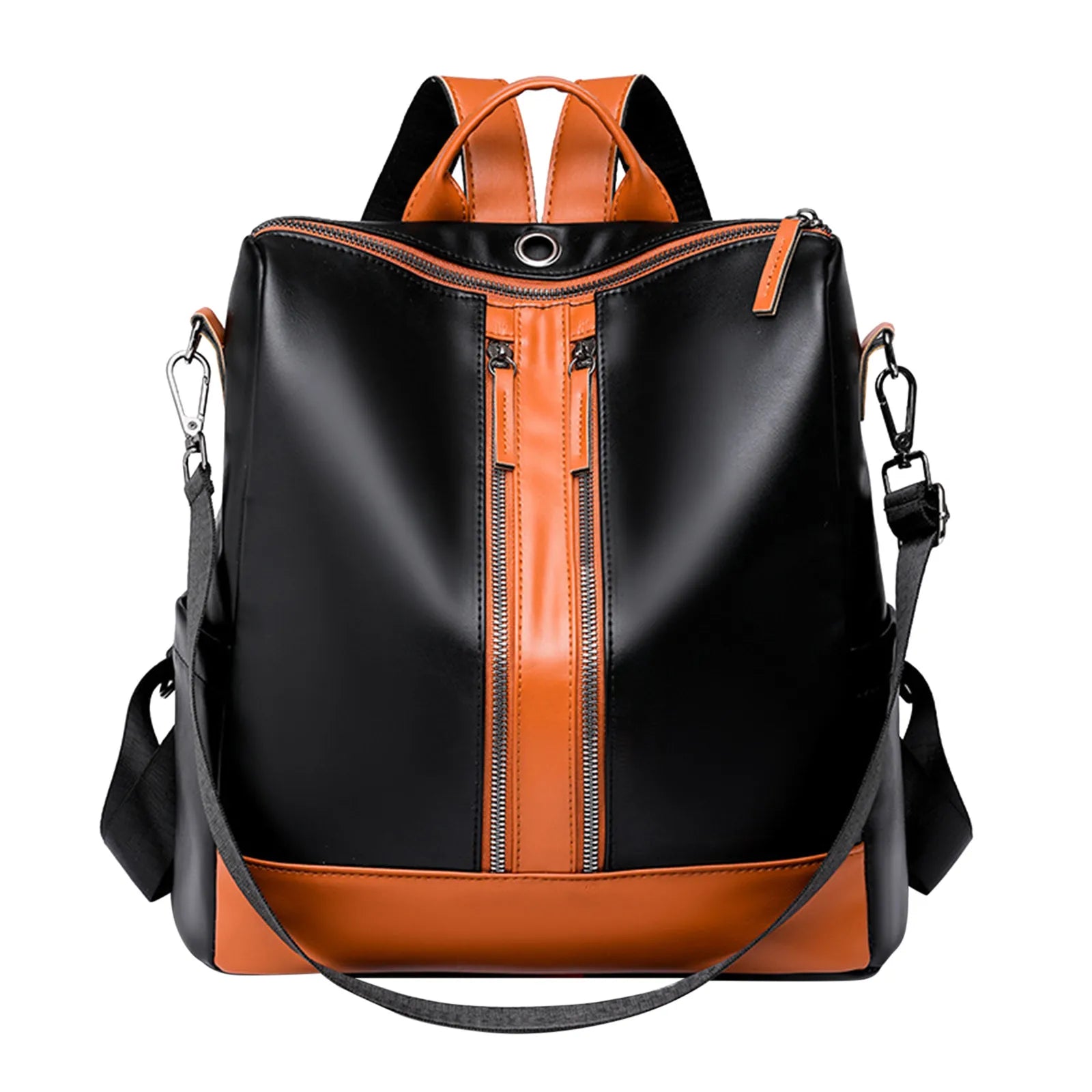 Leather Shoulder Backpack Tan for Girls