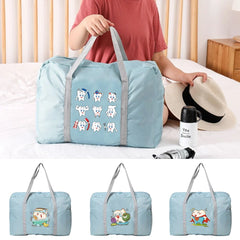 Teeth Print Foldable Travel Bag Large-capacity Luggage