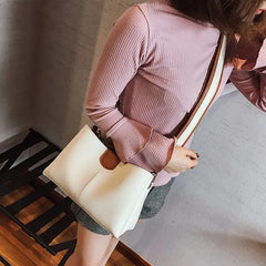 Green Leather Shoulder Bag Short Handles Women's Handbag Large Capacity