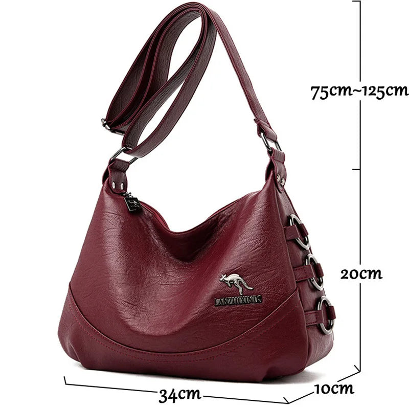 Women Crossbody Bags Soft Leather Shoulder Messenger Sac a Main