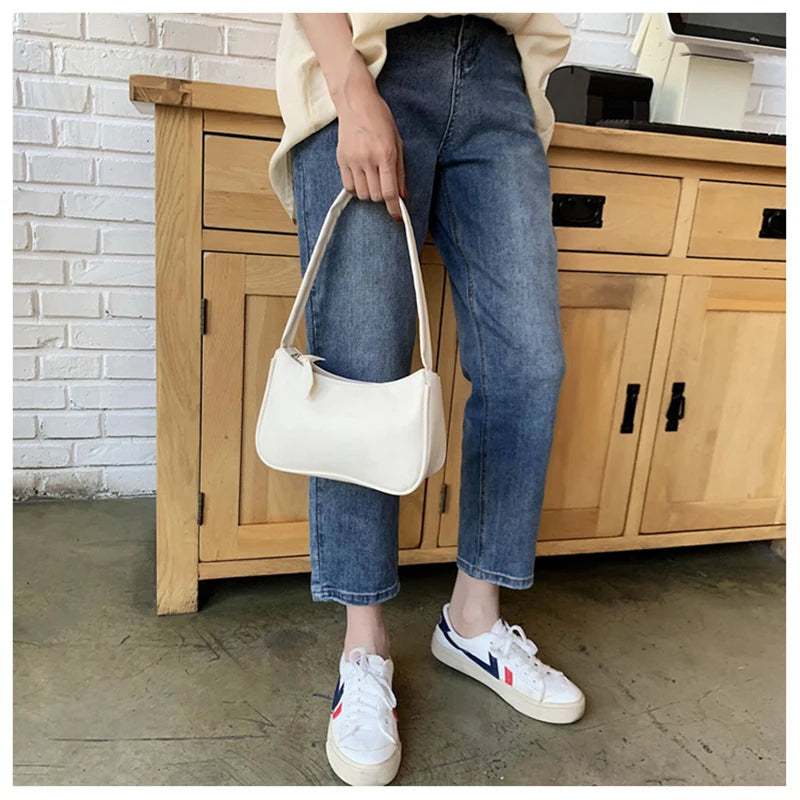 Retro PU Leather Shoulder Clutch Mobile Phone Bag