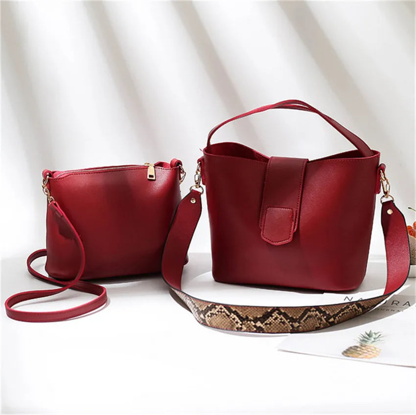 Yellow Women Handbags Set - Sac A Main Femme