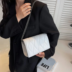 Women's PU Leather Chain Shoulder Bag Solid Messenger Female Bags