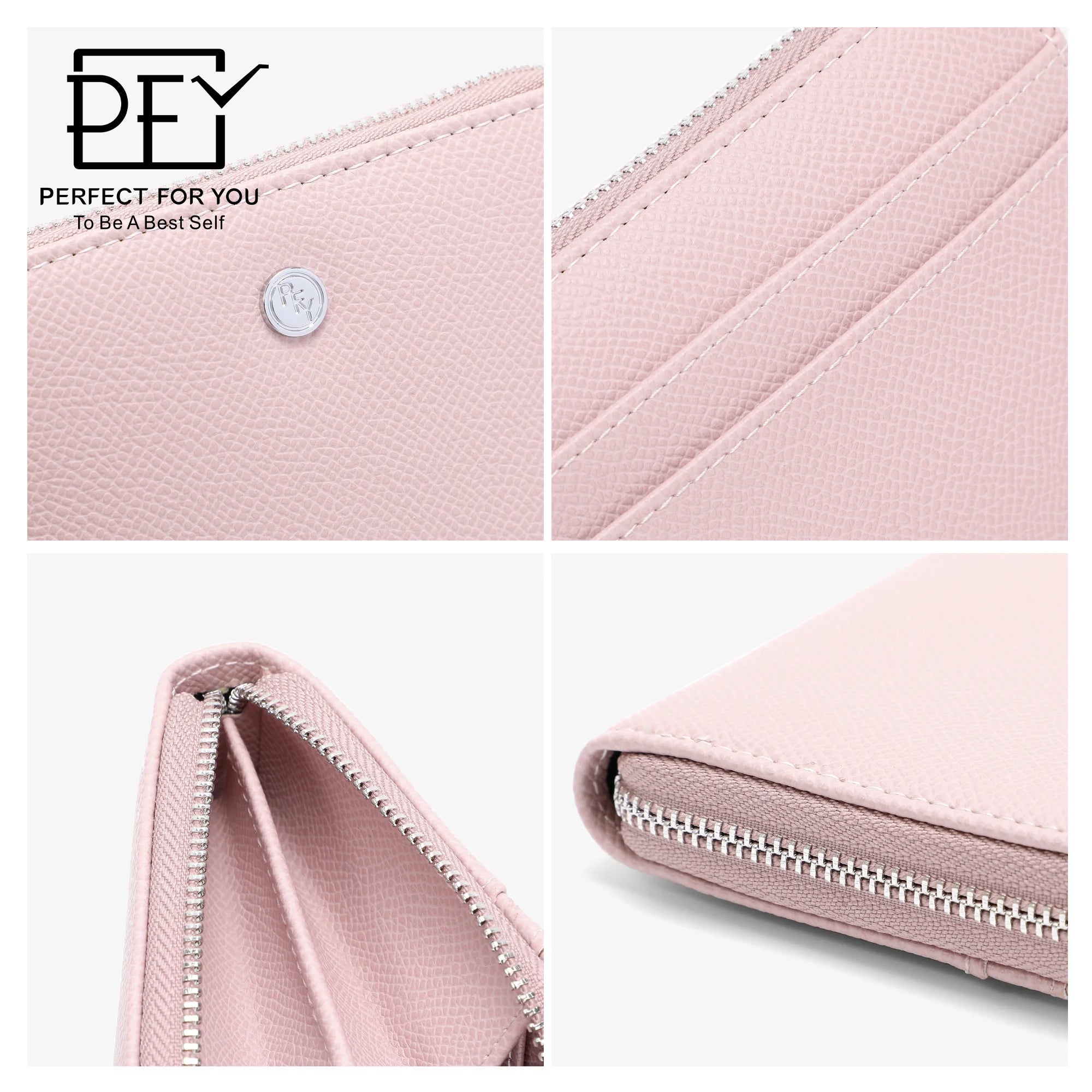 Women's PU Leather High Casual Wallet Large Capacity Mini Solid Multifunctional