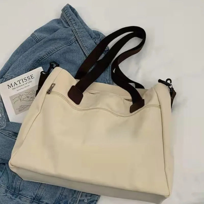 Canvas Crossbody Shoulder Bag Large Tote Top Handle Handbag for Women