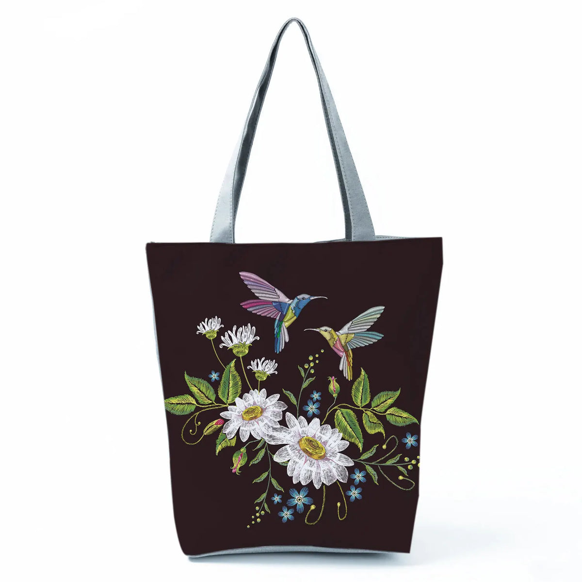 Large Capacity Tote Bag Shoulder Bag Parrot Print Handbag Shopping Bag