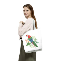 Large Capacity Tote Bag Shoulder Bag Parrot Print Handbag Shopping Bag