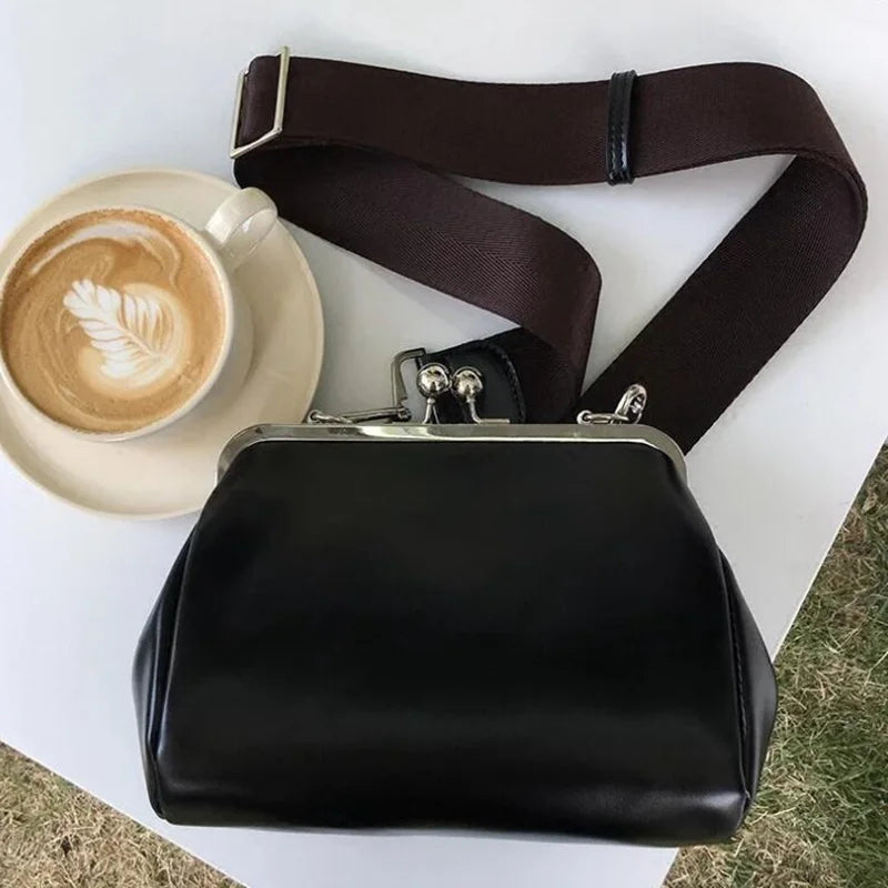 Large Shell Messenger Bag with Wide Shoulder Strap
