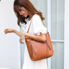 Fashionable Large Leather Shoulder Bag