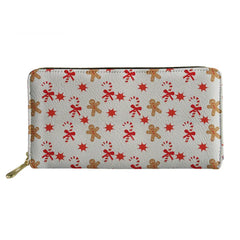 Funny Holiday Gingerbread House Women's Leather Wallet Phone Purse