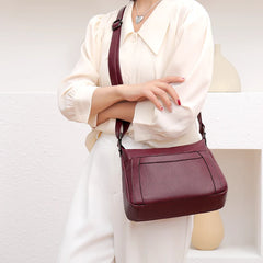 Women's Leather Shoulder Crossbody Bags Large Capacity Messenger Bag
