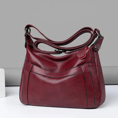 Women's Leather Shoulder Crossbody Bags Large Capacity Messenger Bag