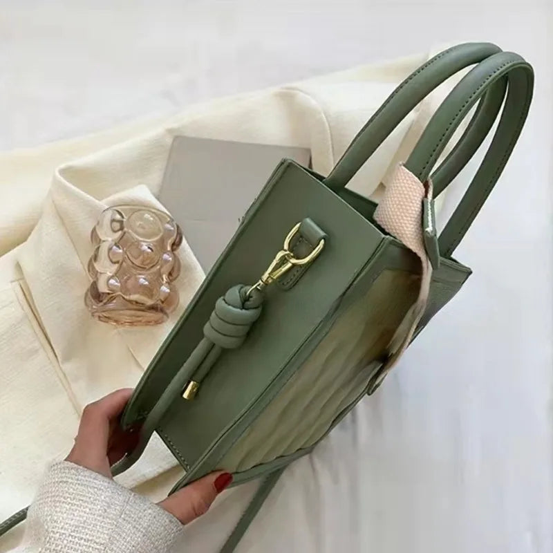 Summer Leather Shoulder Bag Women's PU Crossbody Small Square Bag
