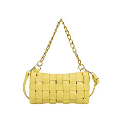 Woven Leather Shoulder Bag Crossbody Purse Small Handbag