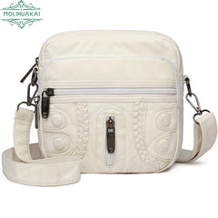 Women's PU Leather Messenger Bag Small Shoulder Phone Bag