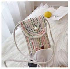 Women's Mini Cotton Shoulder Messenger Phone Bag
