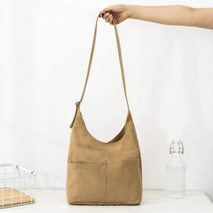 Women's Large Messenger Bag, Solid Shoulder Tote for Shopping