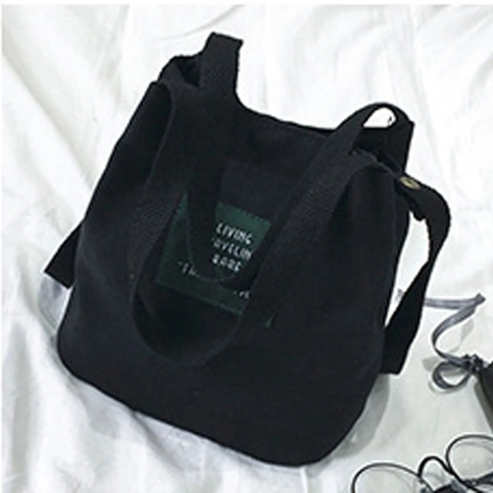 Canvas Mini Messenger Bag Bucket Shoulder Handbag