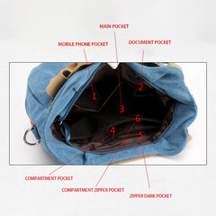 Large Capacity Canvas Messenger Bag for Women