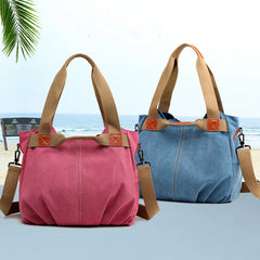 Large Capacity Canvas Messenger Bag for Women