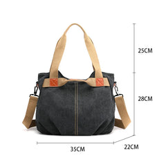 Large Capacity Canvas Messenger Bag for Women
